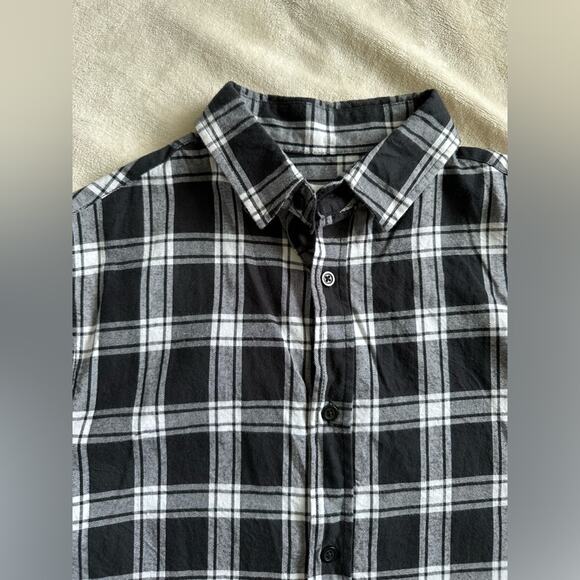 Sovereign Code Los Angeles Black and White Plaid Button Up Hollister Men’s Small - Picture 4 of 9